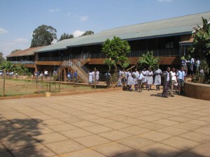 Musa Giatau Primary School, Nairobi, Kenya, outside Primary School for orphans of Nairobi, Kenya